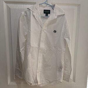 Ralph Lauren Girls White Button-down Shirt